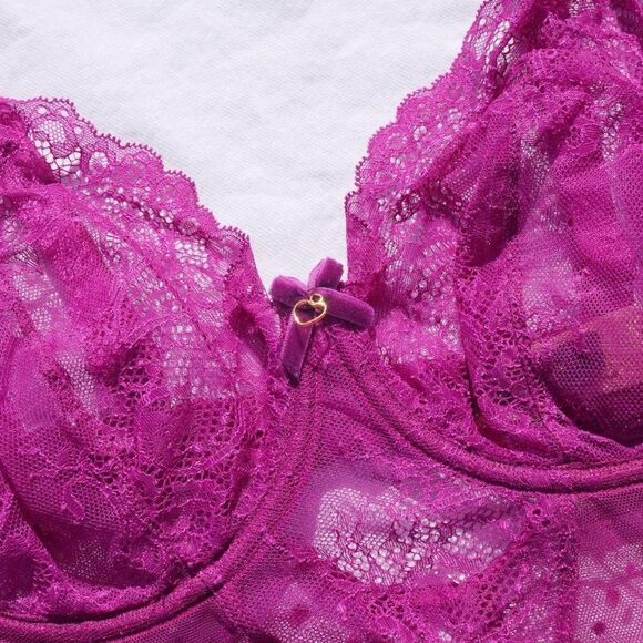 Gorgeous bougainvillea lace Dita Von Teese bodysuit - Picture 2 of 8